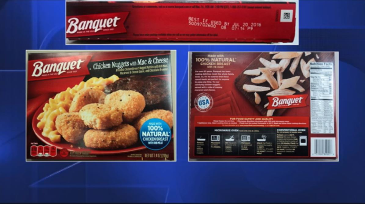RECALL Banquet chicken nugget meals possibly contaminated with