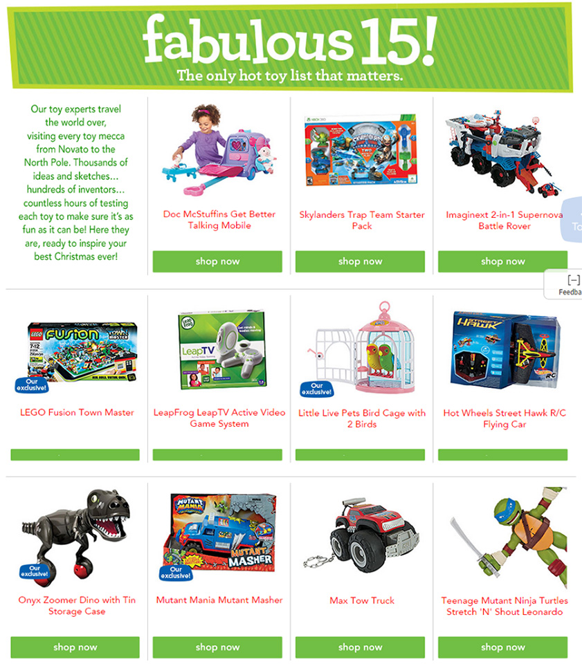 Toys 'R' Us releases hot holiday toy list for 2014