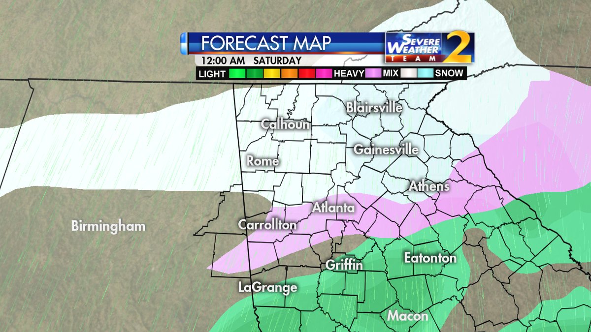 Snow possible in north this weekend WSBTV Channel 2 Atlanta